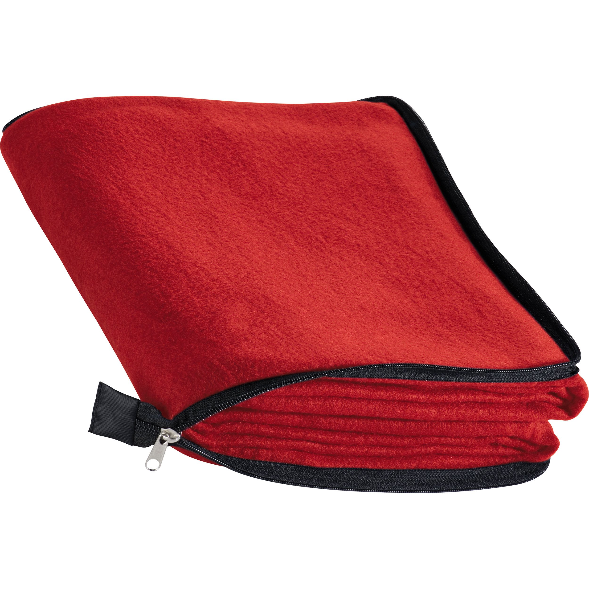 2in1 XL-Fleece-Decke/Kissen Radcliff - rot-810