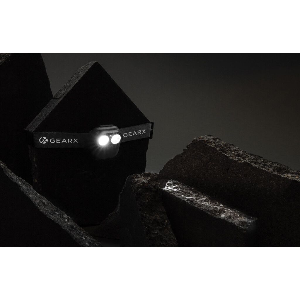 Gear X Stirnlampe mit Bewegungssensor aus RCS rec. ABS - schwarz-417